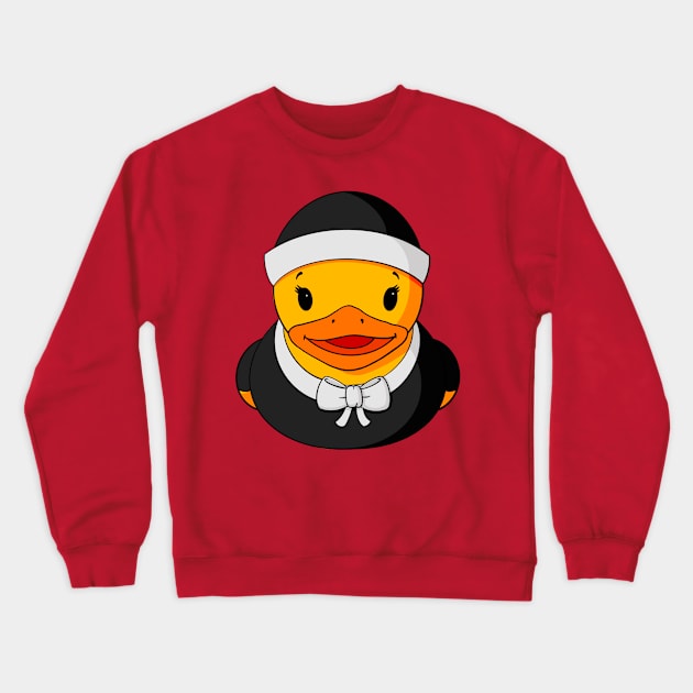 Pilgrim Woman Rubber Duck Crewneck Sweatshirt by Alisha Ober Designs